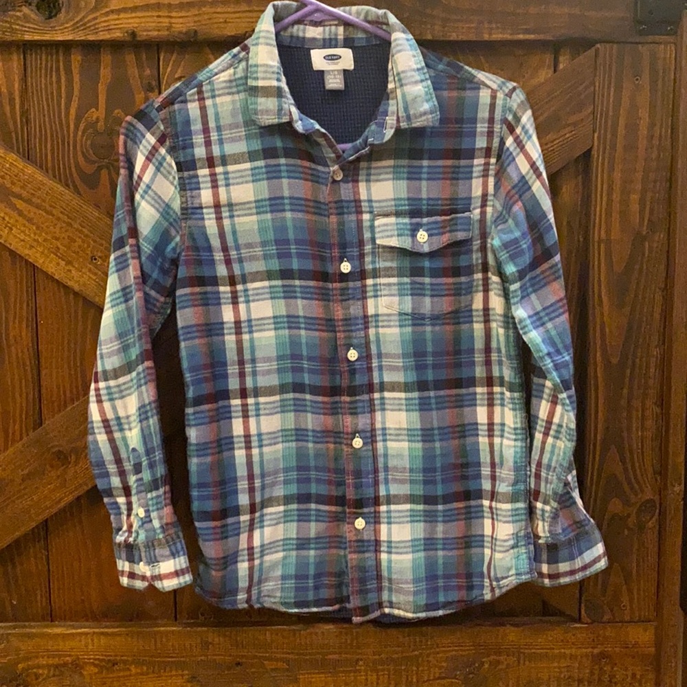 Old navy flannel button down boys